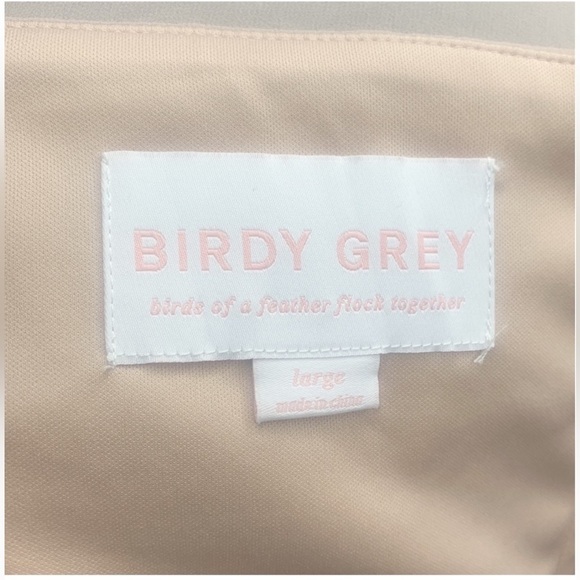 Birdy Grey Kira Dress Large One Shoulder Grecian Formal Prom Bridesmaid NWOT - Picture 8 of 10